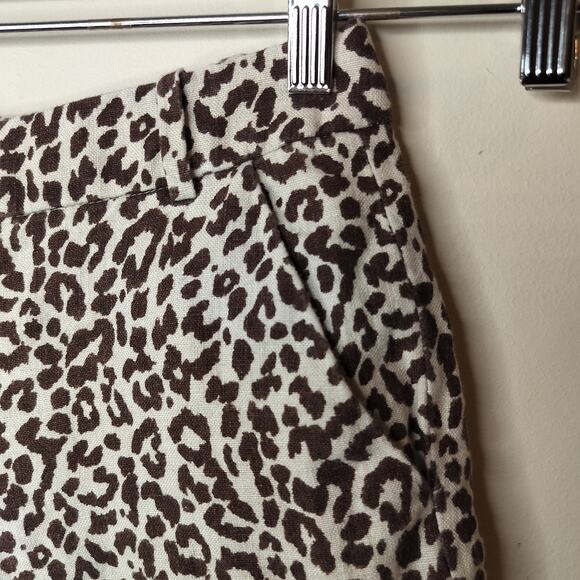 J Crew Cheetah Print Linen Shorts - Picture 5 of 7